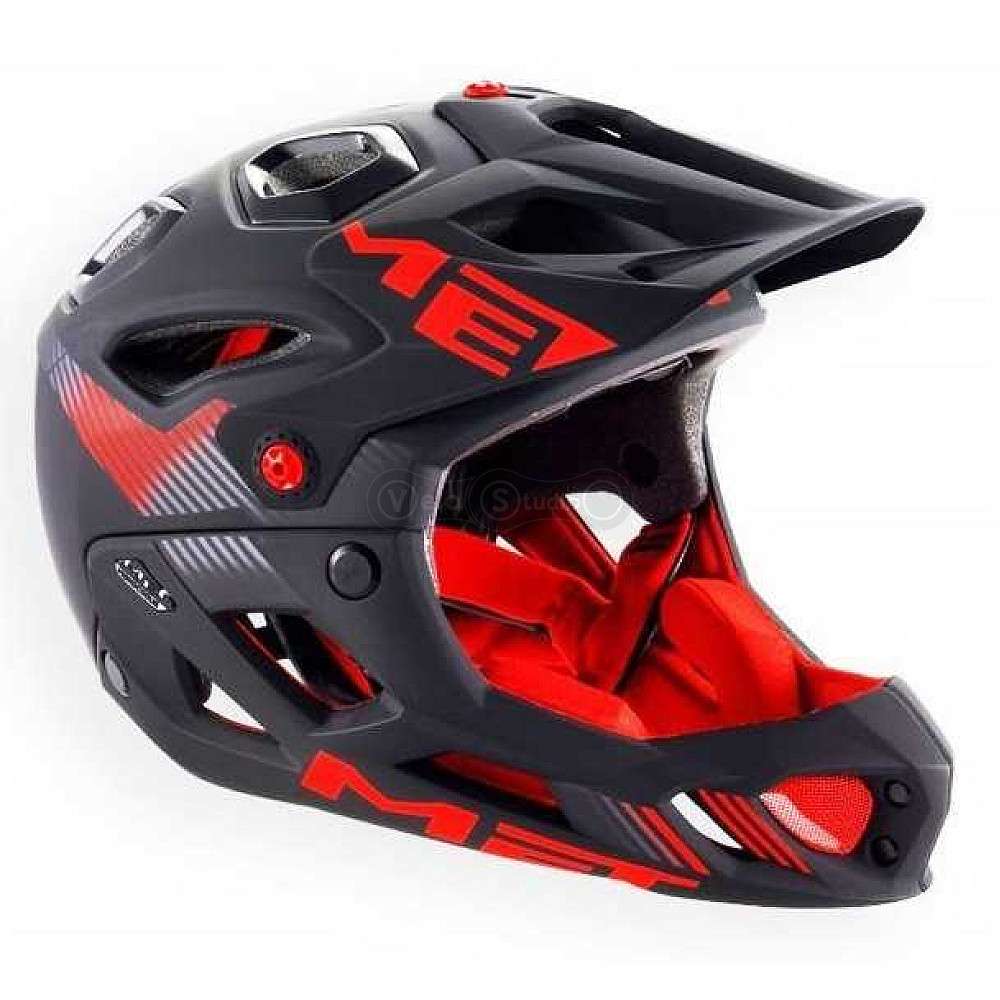 Вело шолом MET Parachute Black Red M (54-58 см)