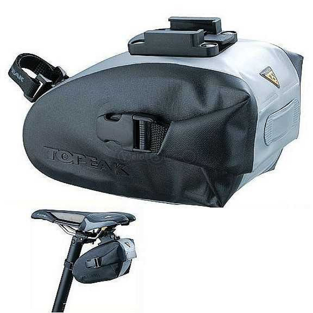 Сумка под седло Topeak Wedge DryBag Large крепление QuickClick чёрно-серая