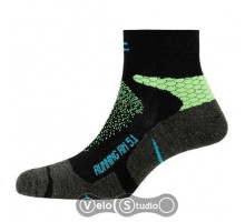 Шкарпетки P.A.C. RN 5.1 Running Pro чорний-зелений (розмір 40-43)