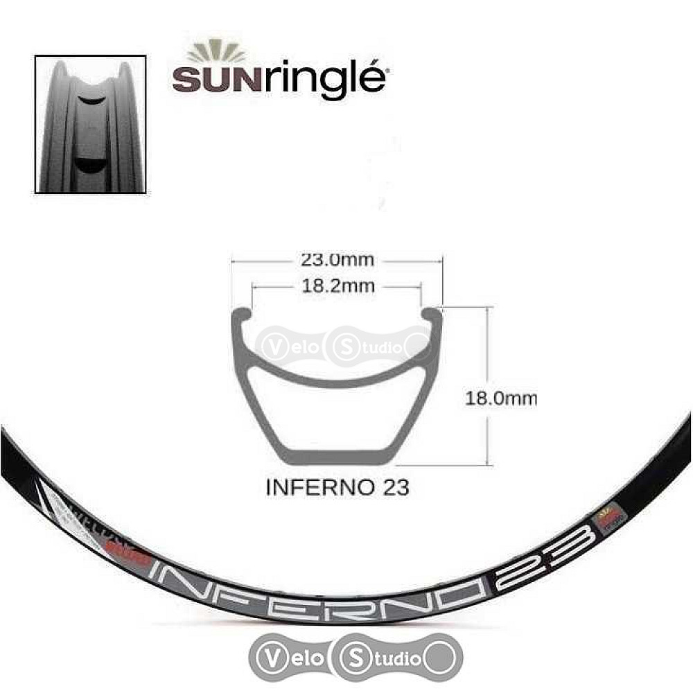 Обід Sun Ringle Inferno 23 29 дюймів 32 спиці