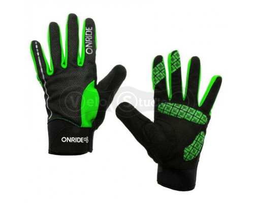 Перчатки ONRIDE Pleasure зимние черно-зелёные