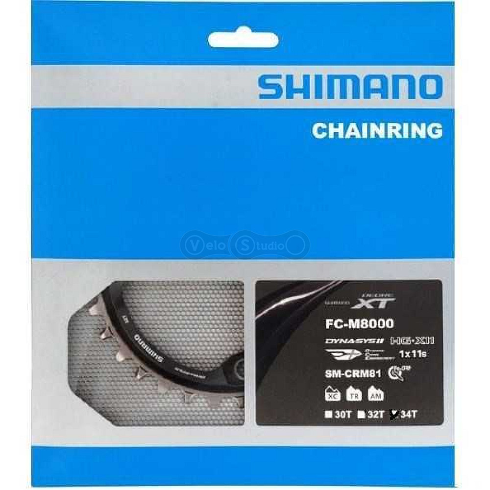 Звезда шатунов Shimano FC-M8000-1 XT 34 зуба 11 скоростей