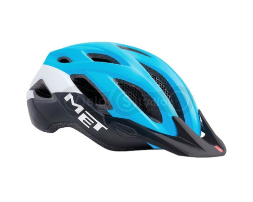 Вело шолом MET Crossover Black Cyan M (52-59 см)