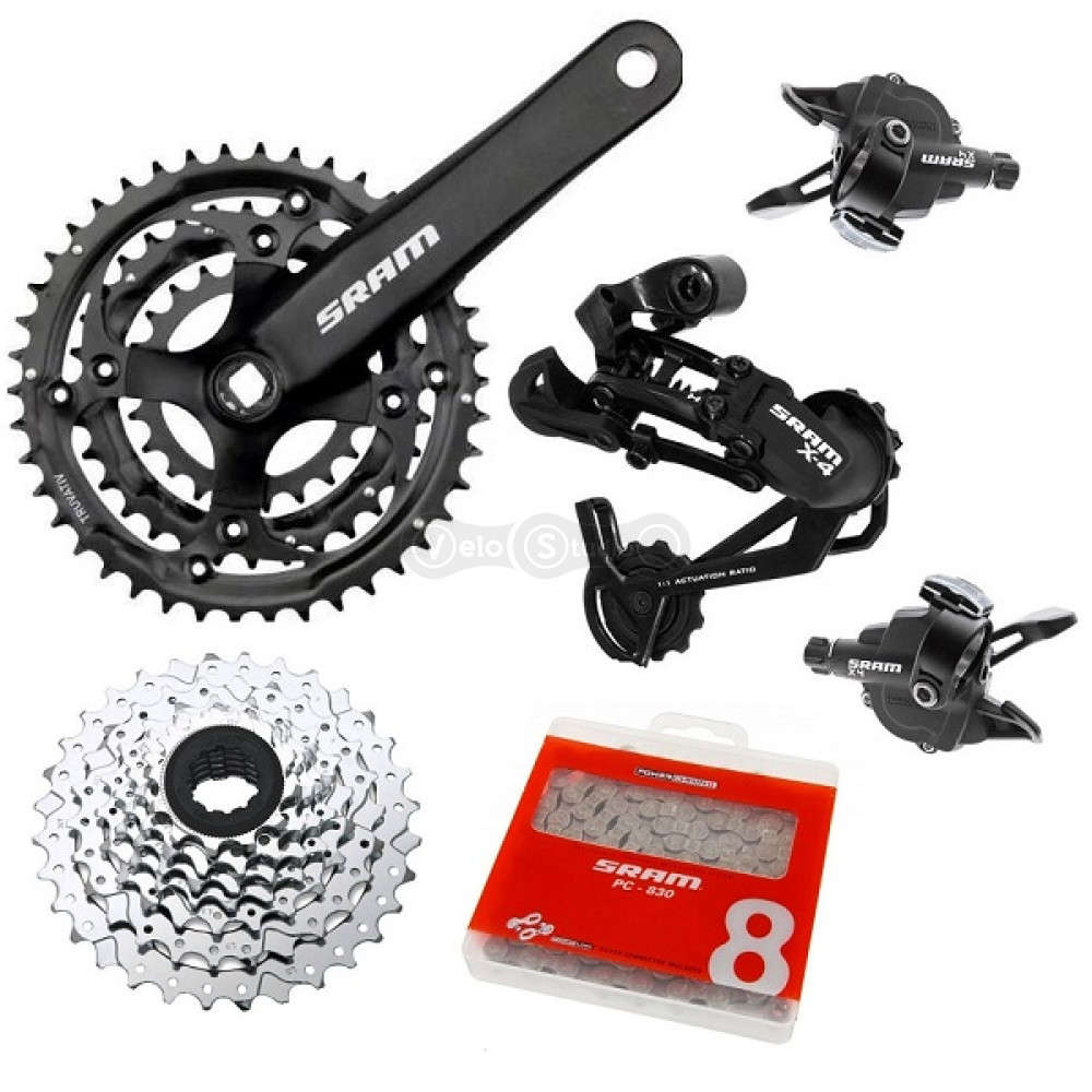 Групсет Sram X4 3x8 скоростей