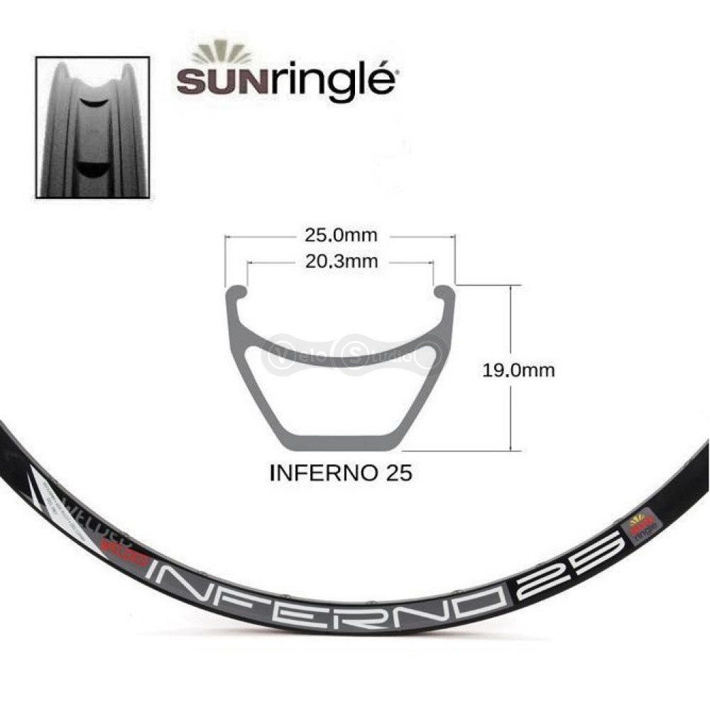 Обід Sun Ringle Inferno 25 Welded 29 дюймів 32 спиці