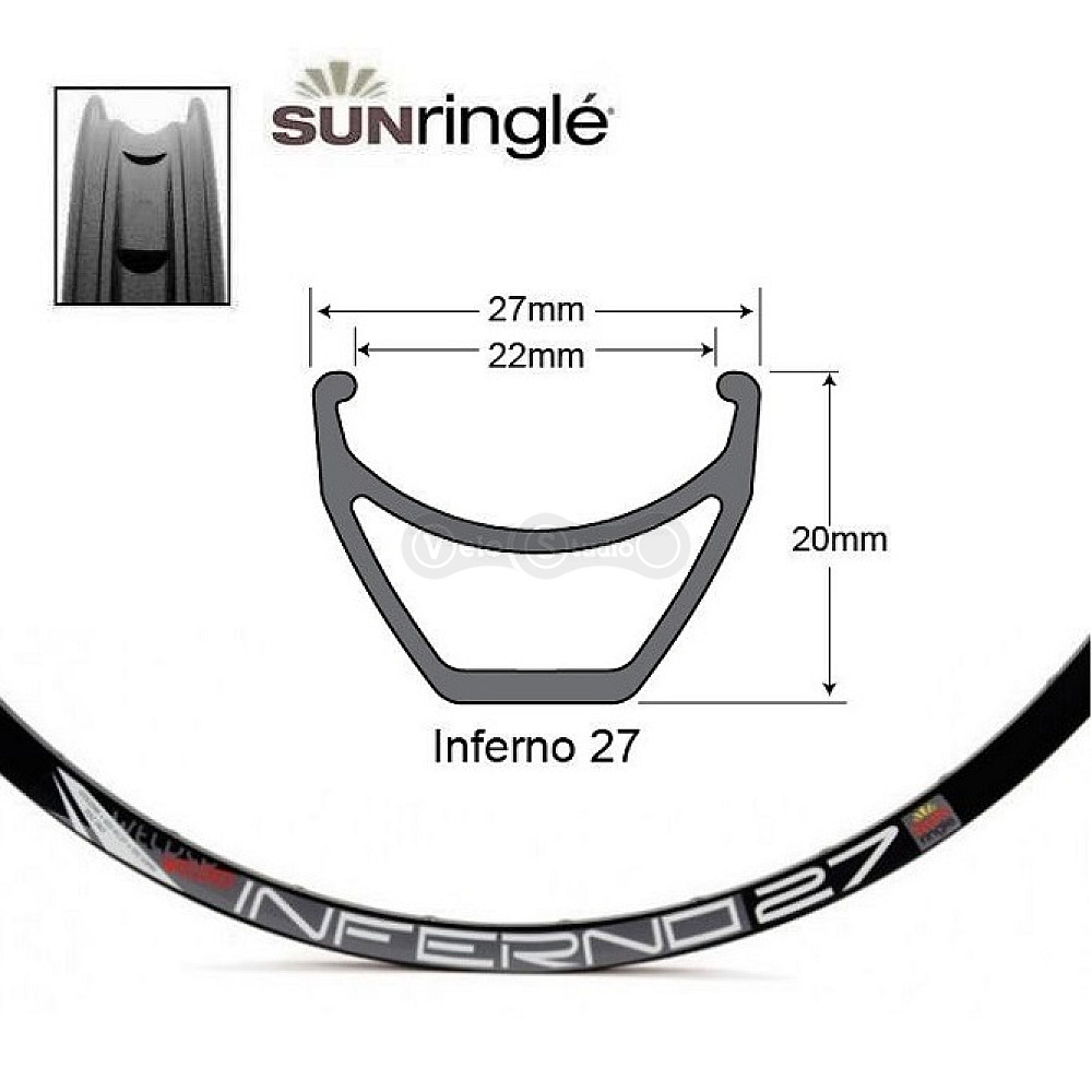 Обод Sun Ringle Inferno 27 Welded 29 дюймов 32 спицы