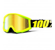 Окуляри-маска Ride 100% STRATA Goggle Neon Yellow - Mirror Gold Lens