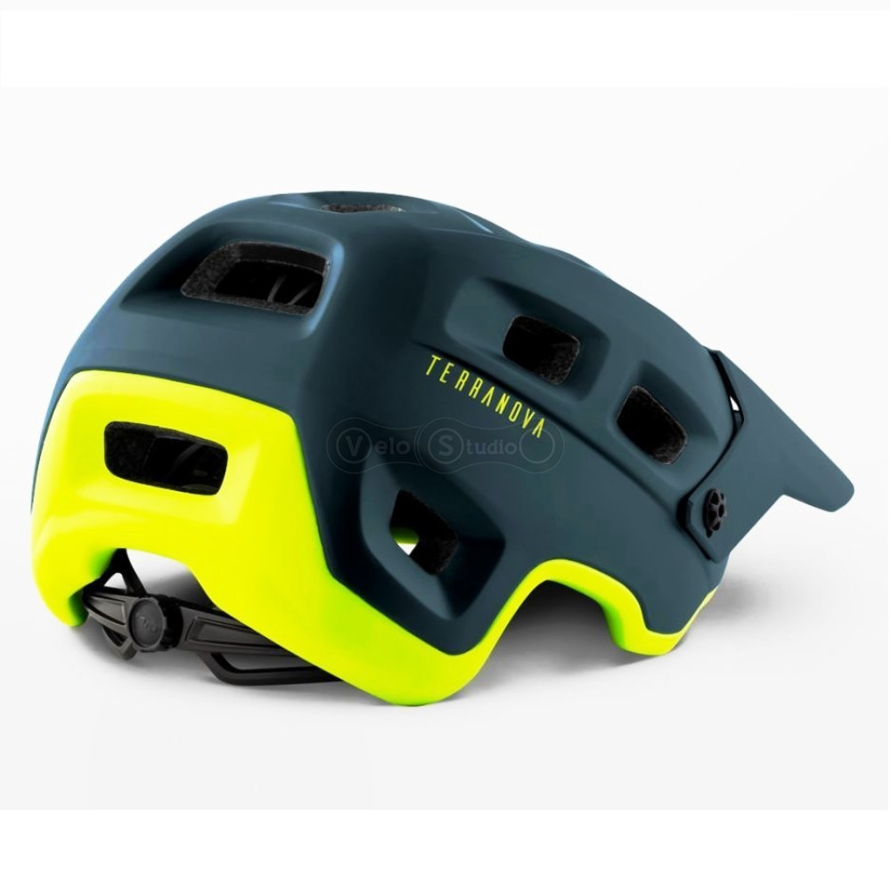 Шлем MET Terranova Petrol Blue Lime Green Matt