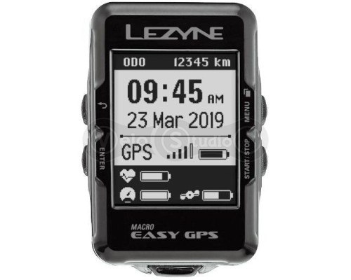 Велокомп'ютер Lezyne Macro Easy GPS чорний