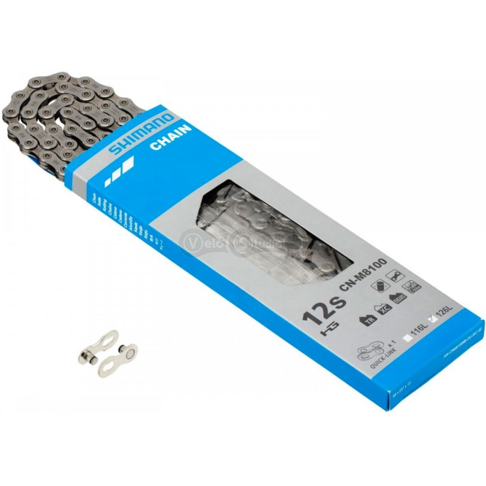 Цепь Shimano CN-M8100 DEORE XT 138 LINK QUICK LINK 12 скоростей