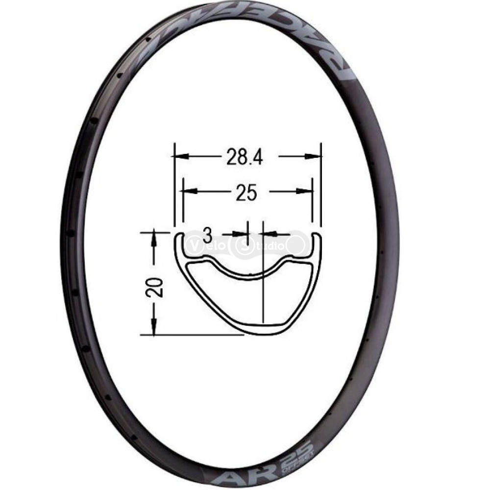 Обод Race Face AR 25 Offset 27,5 дюймов 32 спицы