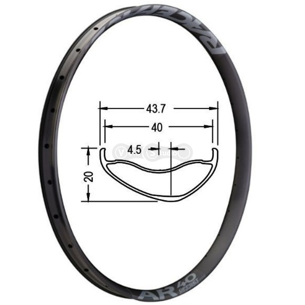 Обід Race Face AR 40 Offset 27,5 дюймів 32 спиці