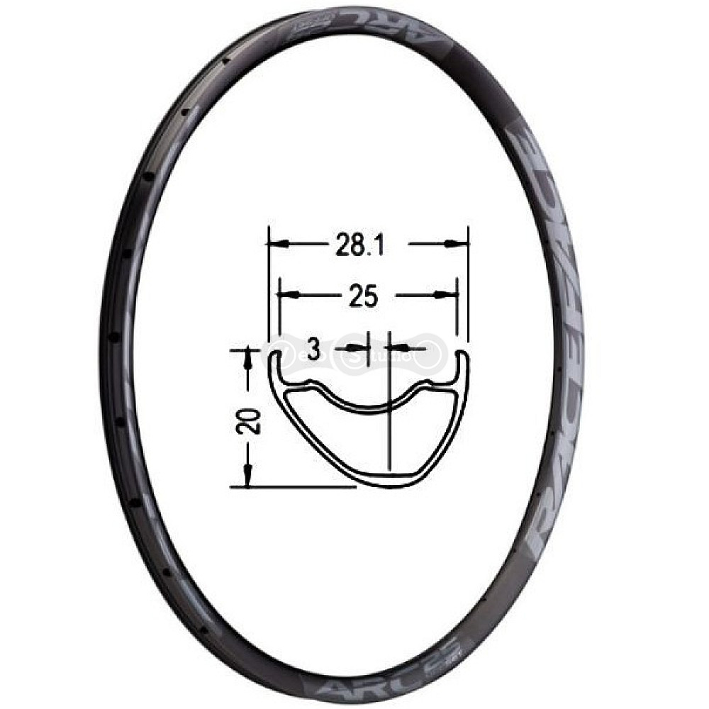Обод RACE FACE ARC OFFSET 29 x 25 мм 28 спиц