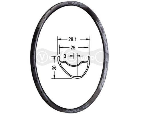 Обід RACE FACE ARC OFFSET 29 x 25 мм 28 спиць