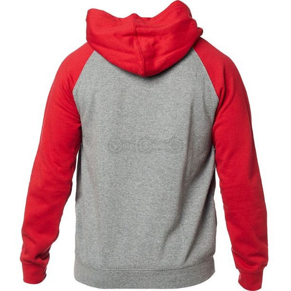 Толстовка FOX Shield Raglan Fleece Gray Red розмір XL