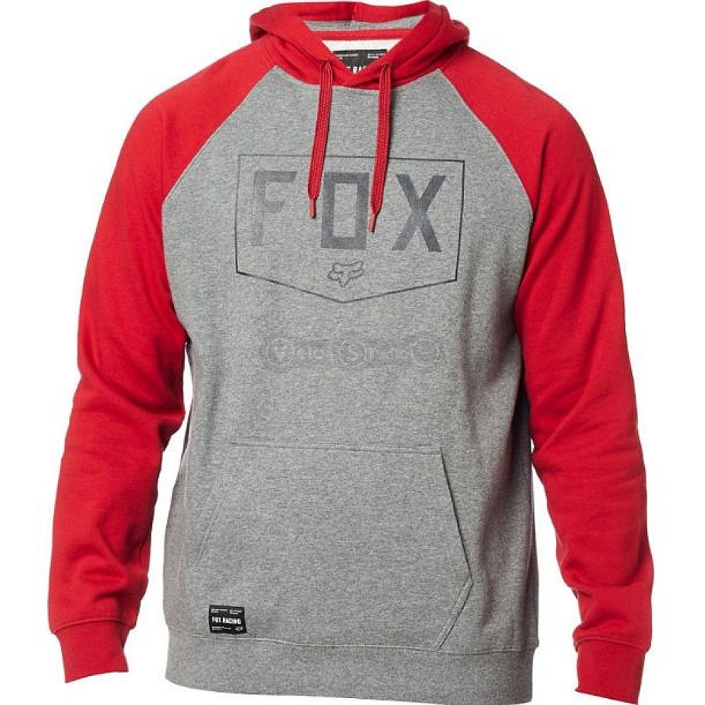 Толстовка FOX Shield Raglan Fleece Gray Red розмір XL