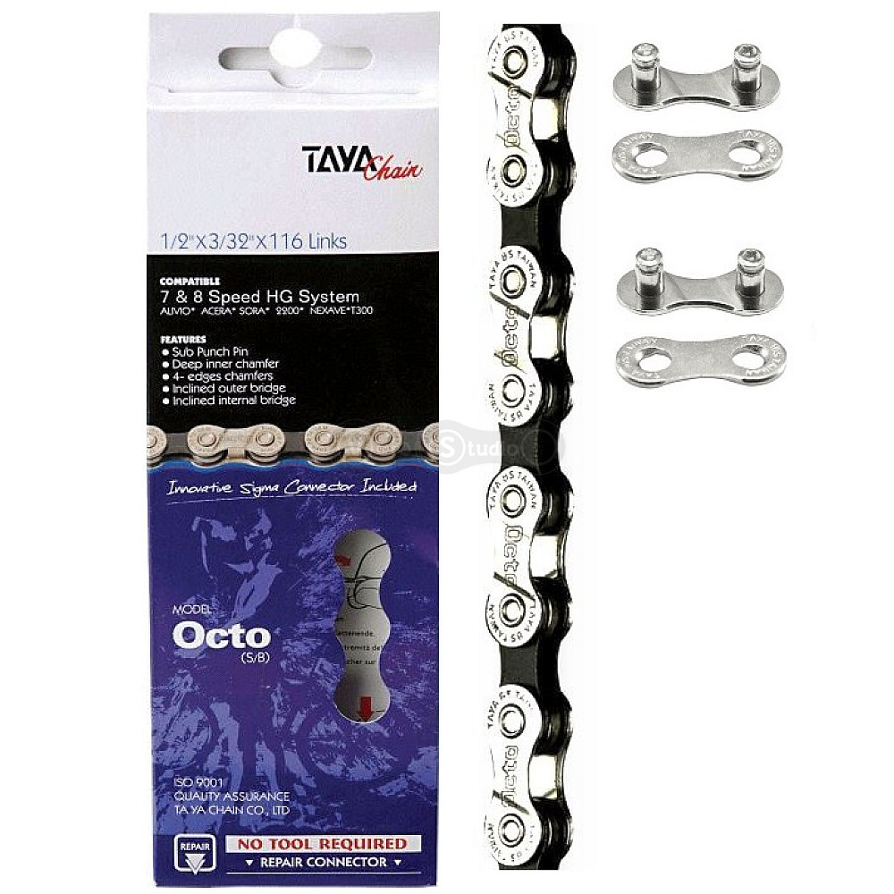 Цепь TAYA Octo SB 7-8 скоростей + 2 замка