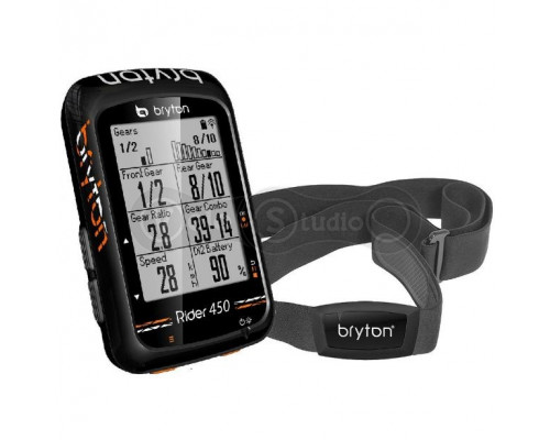 GPS велокомпьютер Bryton Rider 450 H + датчик пульса