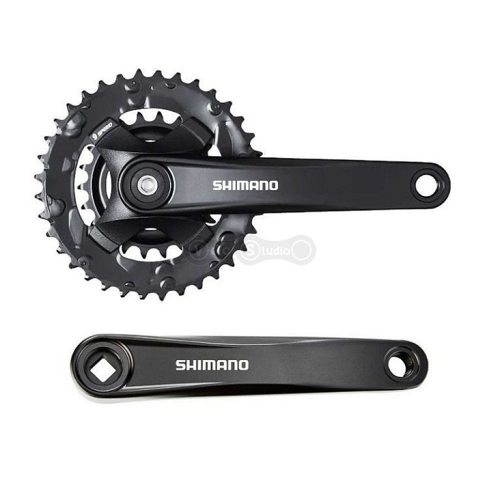 Шатуны Shimano FC-MT101-2x9 Altus 175 мм 36X22, OEM