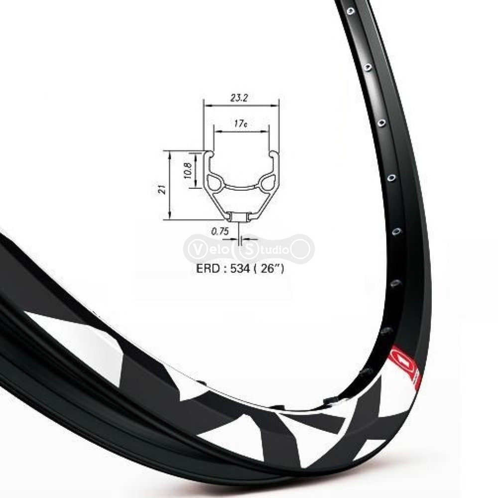 Обод Mach1 MX DISC 26, 32 спицы, AV, черный