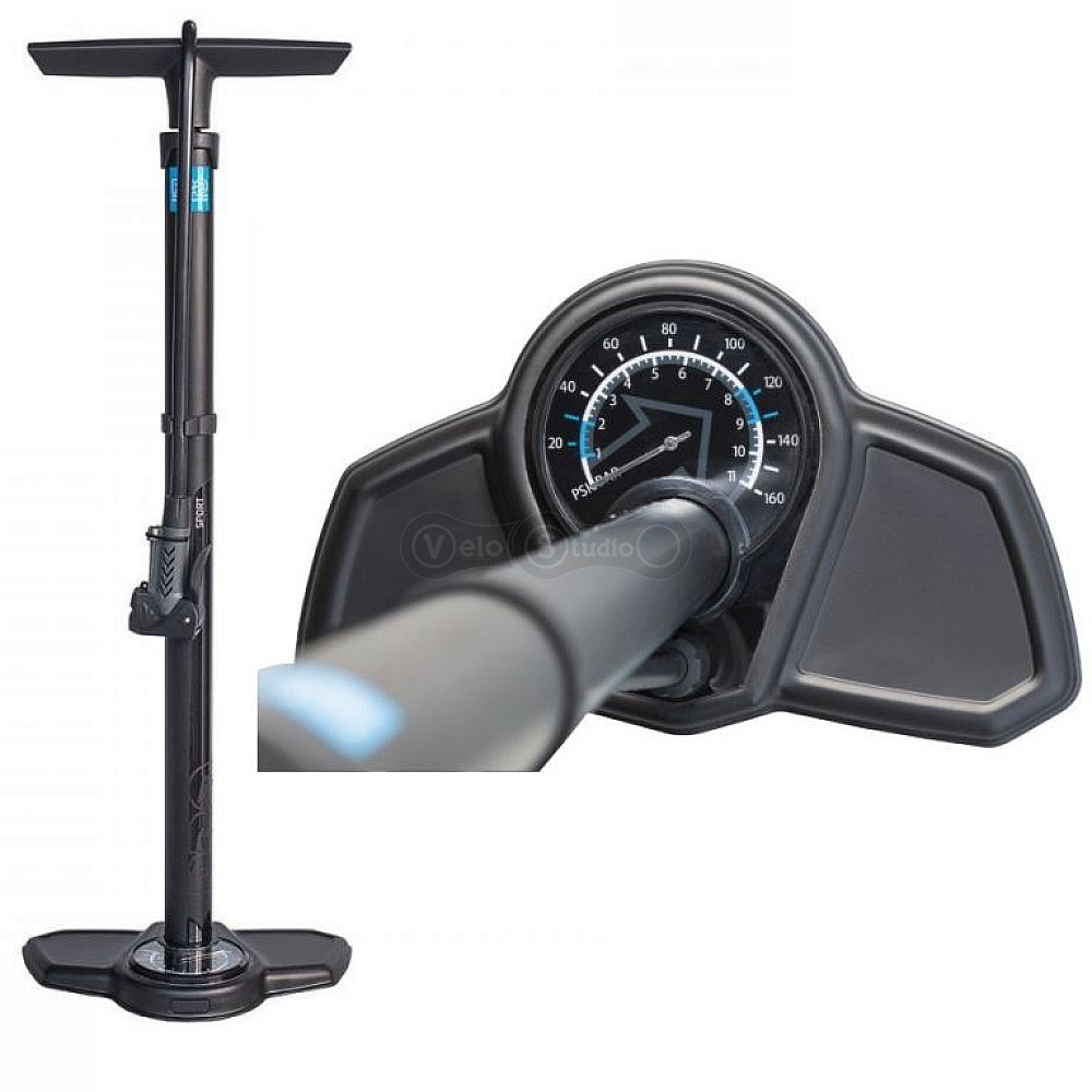 Насос напольный PRO Floor pump Sport 160PSI черный