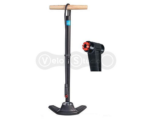 Підлоговий насос PRO Floorpump Team HP 220PSI чорний