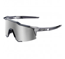 Велосипедні очки Ride 100% Speedcraft - Polished Translucent Crystal Grey - HiPER Silver Mirror Lens