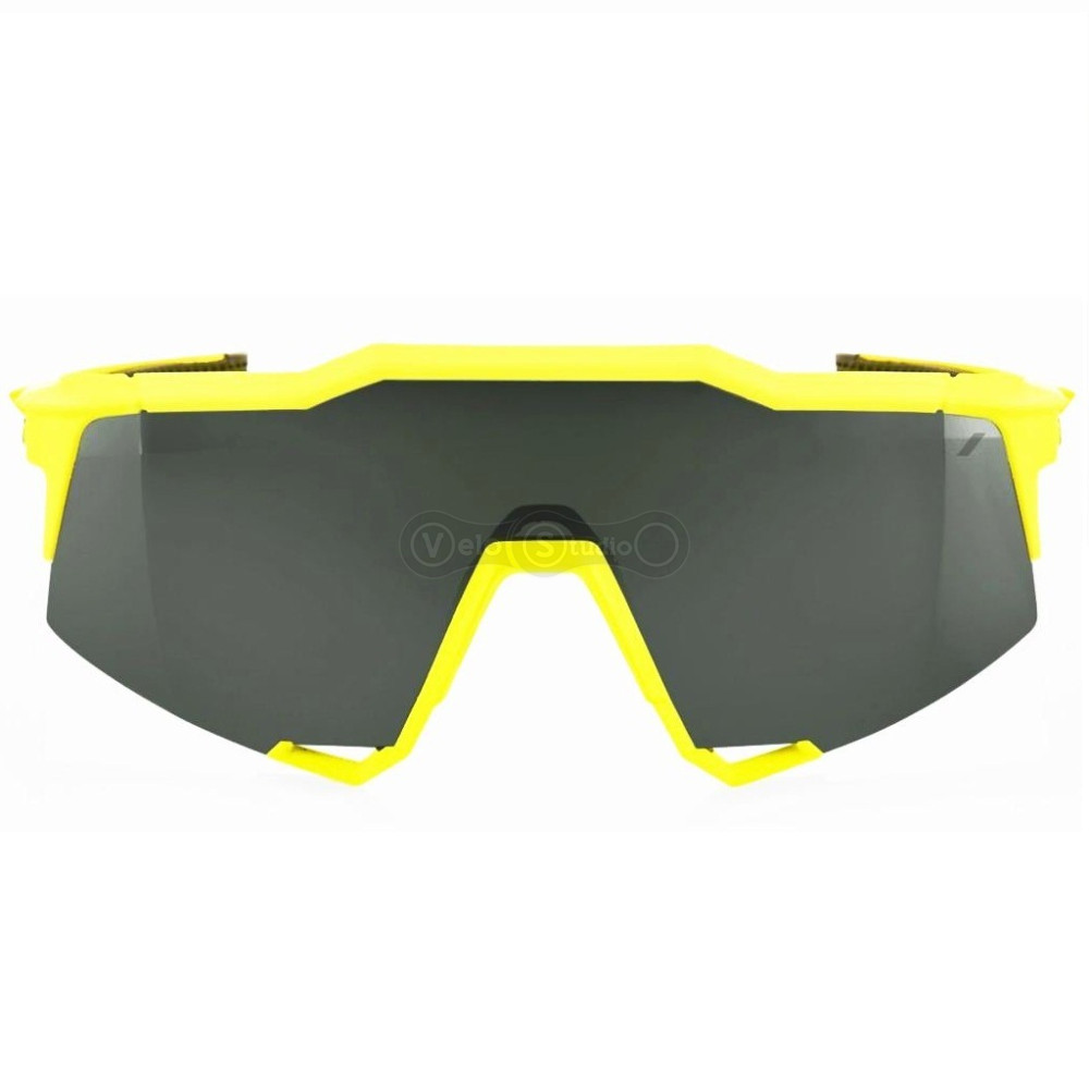 Велосипедные очки Ride 100% Speedcraft - Soft Tact Banana - Grey Green Lens