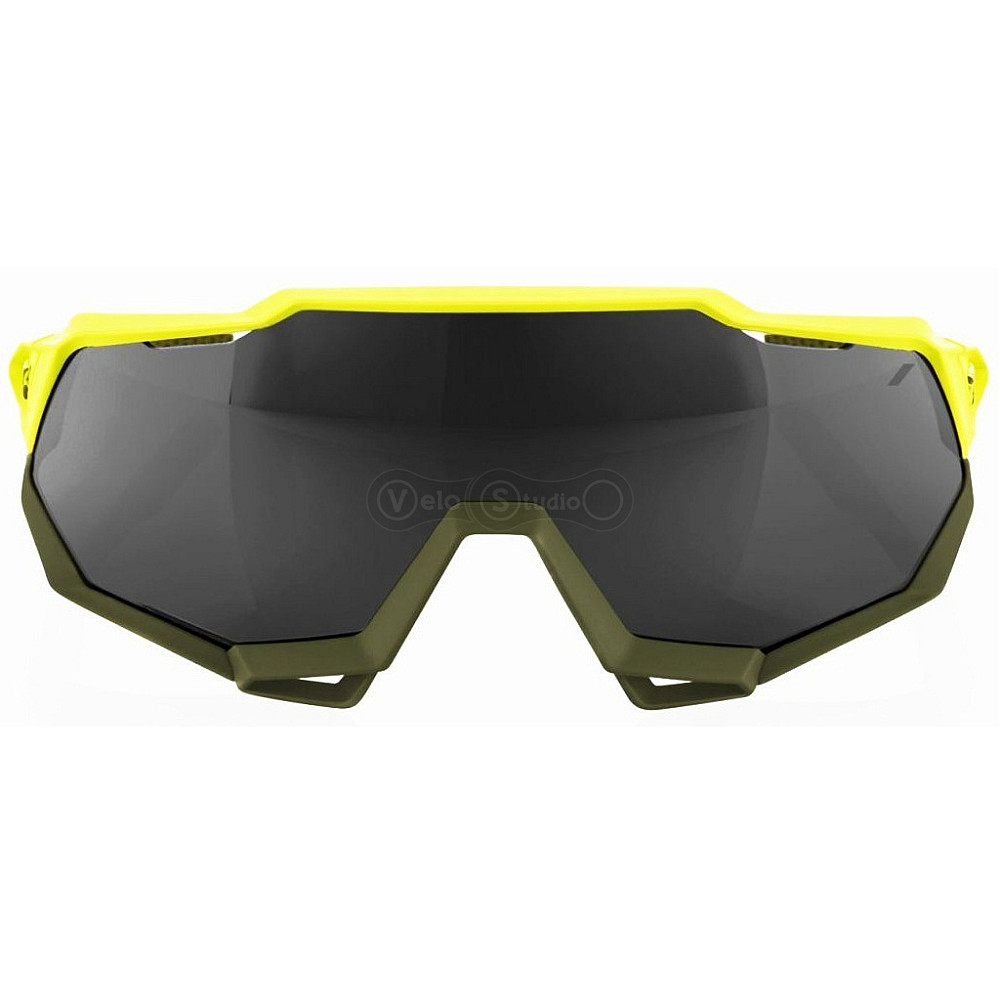 Велосипедные очки Ride 100% SPEEDTRAP - Soft Tact Banana - Black Mirror Lens