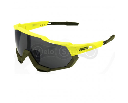 Велосипедные очки Ride 100% SPEEDTRAP - Soft Tact Banana - Black Mirror Lens