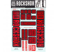 Стикер на вилку и амортизатор Rock Shox 35мм Dual Crown Oxy Red