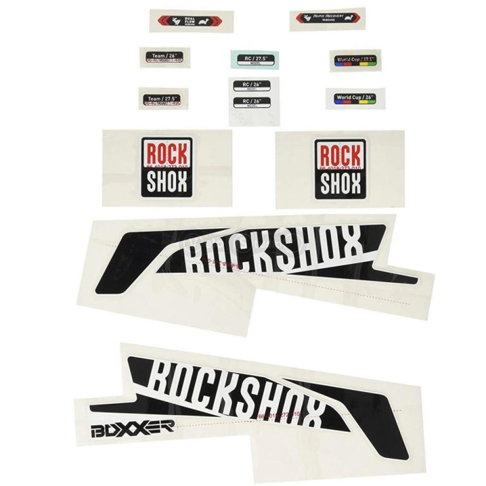 Стикер на вилку Rock Shox BOXXER 26/27.5 BLK/WHT