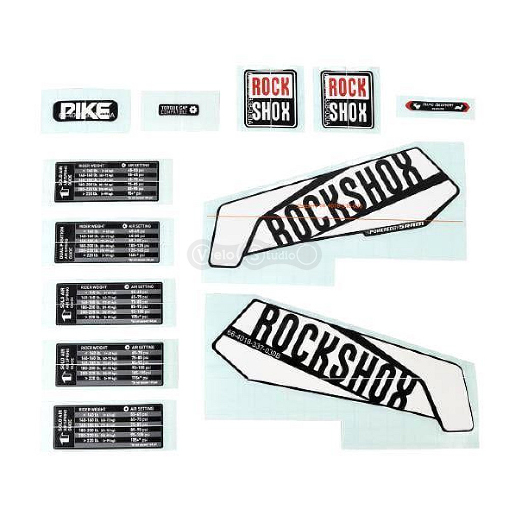 Стікер на вилку Rock Shox Pike 26/27.5/29" White/DFBLK
