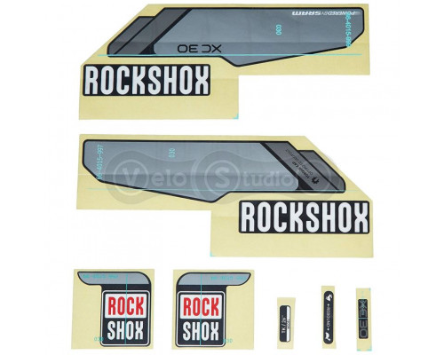 Стикер на вилку Rock Shox XC30 TK 26 DSC CL Silver/Diffusion Black