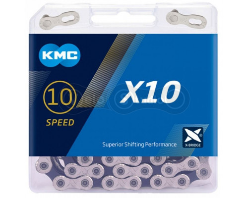 Цепь KMC X10 10 скоростей 116 звеньев + замок