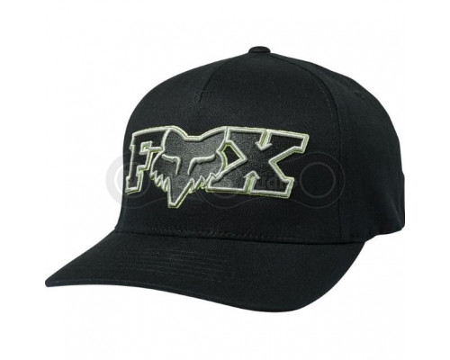 Кепка FOX Ellipsoid Flexfit Hat Black Green S/M