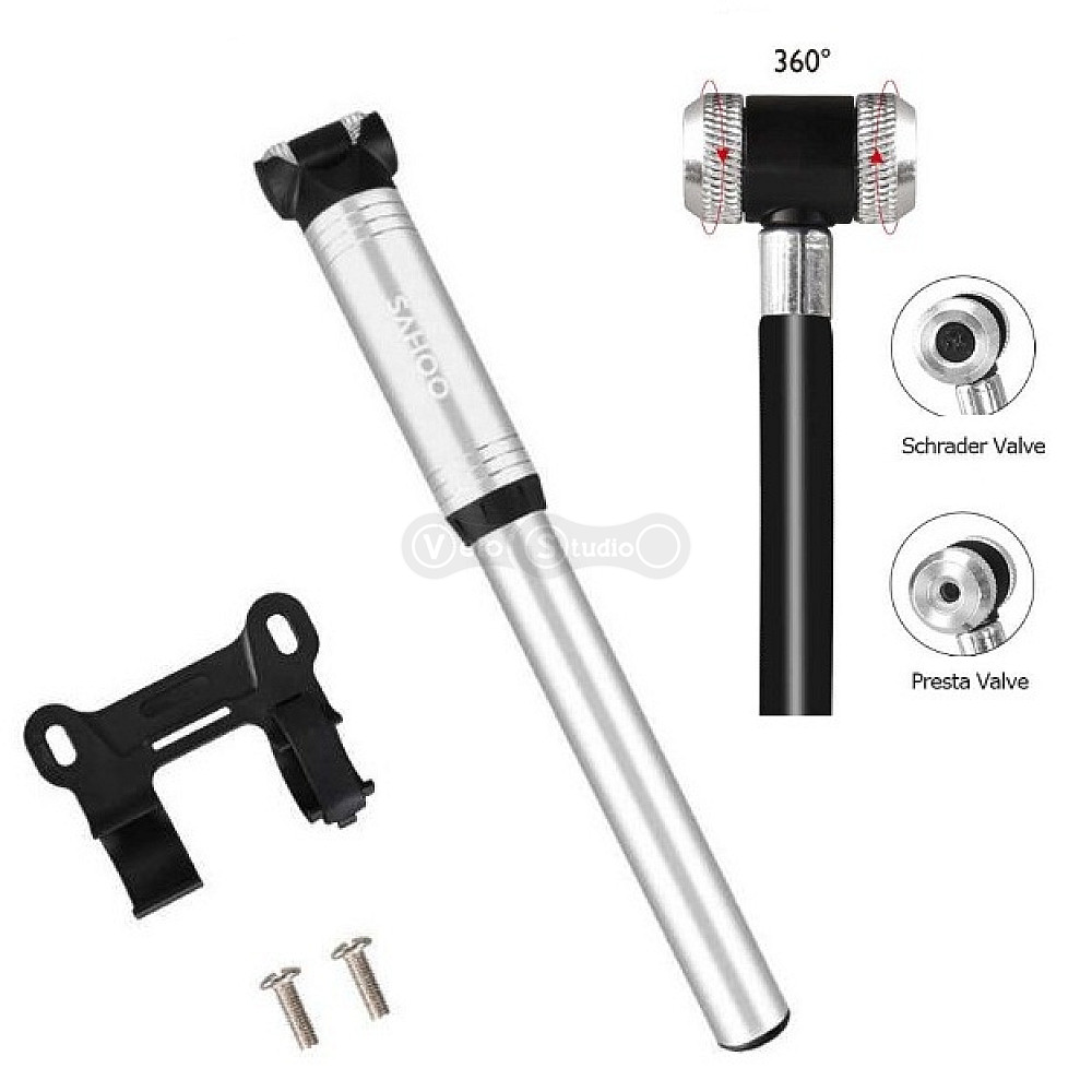 Насос Sahoo Mini Pump 311405 алюминиевый c выдвижным шлангом