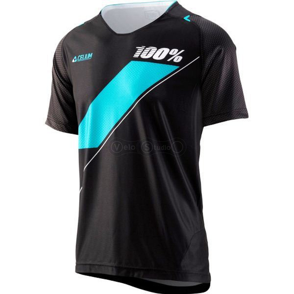 Джерси Ride 100% Celium Black Cyan размер L