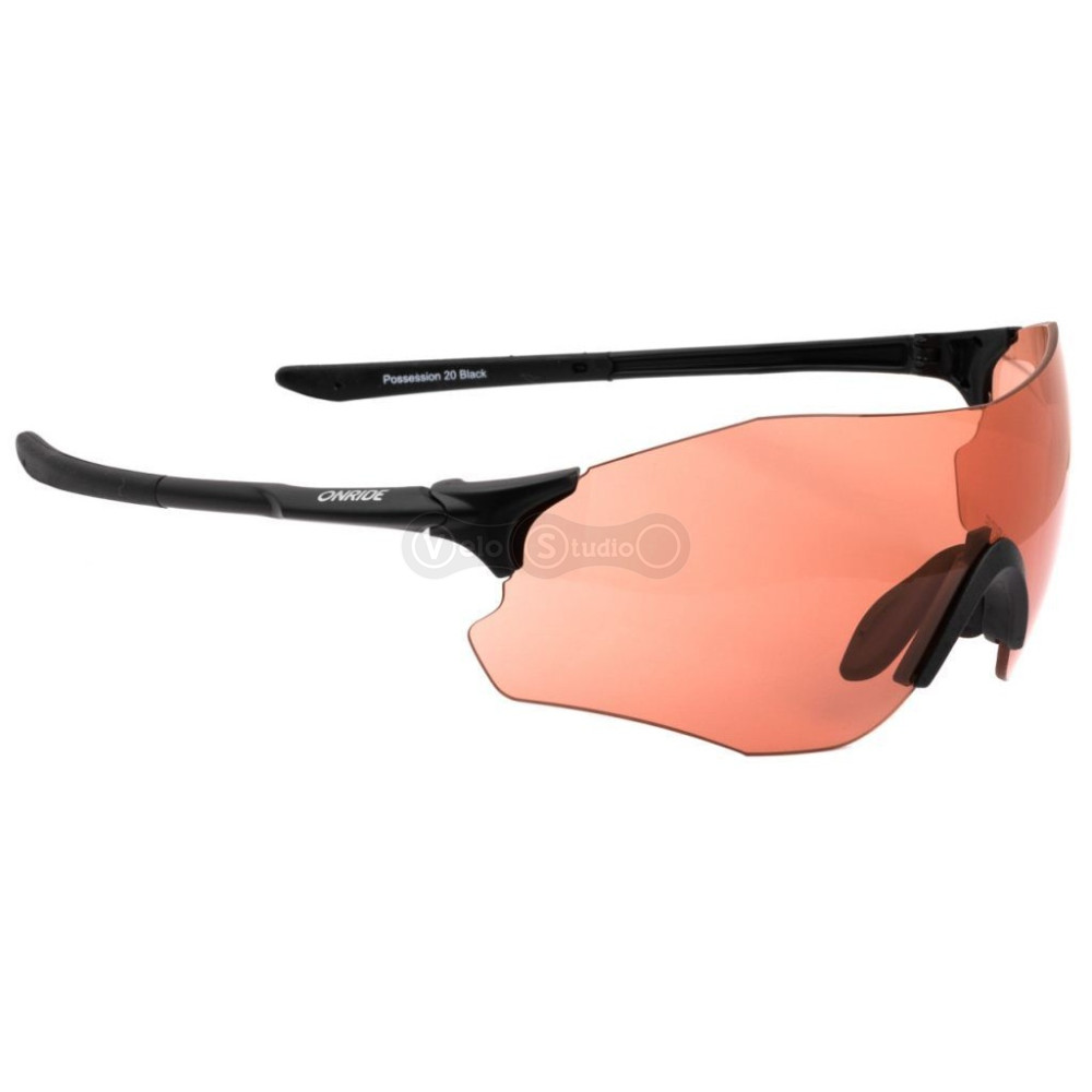 Очки Onride Possession 20 чёрные матовые оранжевые UV400 (UVA / UVB)