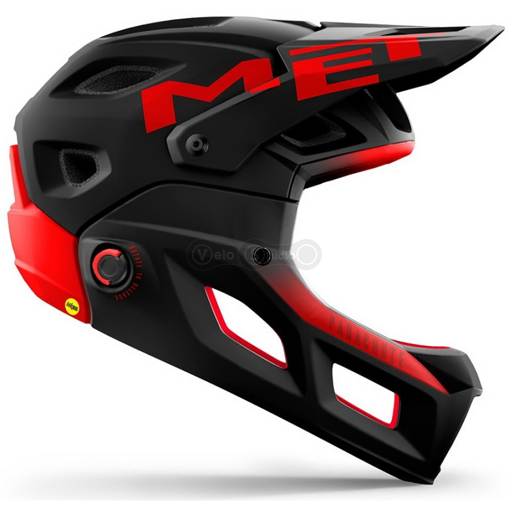 Шлем MET Parachute MCR (Mips) Black Red Matt L (58-61 см)