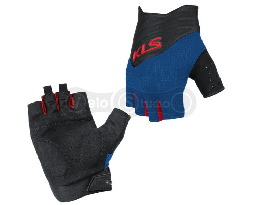 Вело рукавички KLS Cutout сині з ефектом пам'яті розмір M