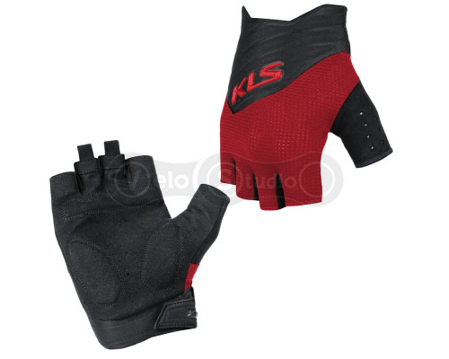 Вело рукавички KLS Cutout червоні з ефектом пам'яті розмір M