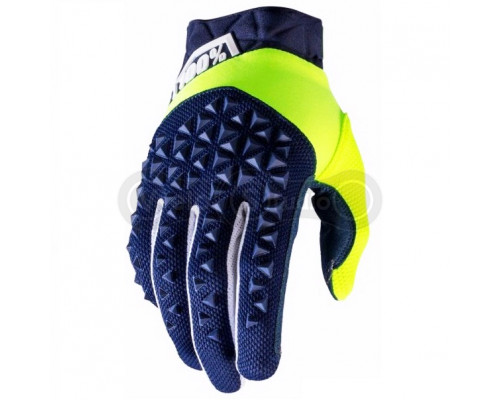 Вело перчатки Ride 100% AIRMATIC Glove Navy Fluo Yellow