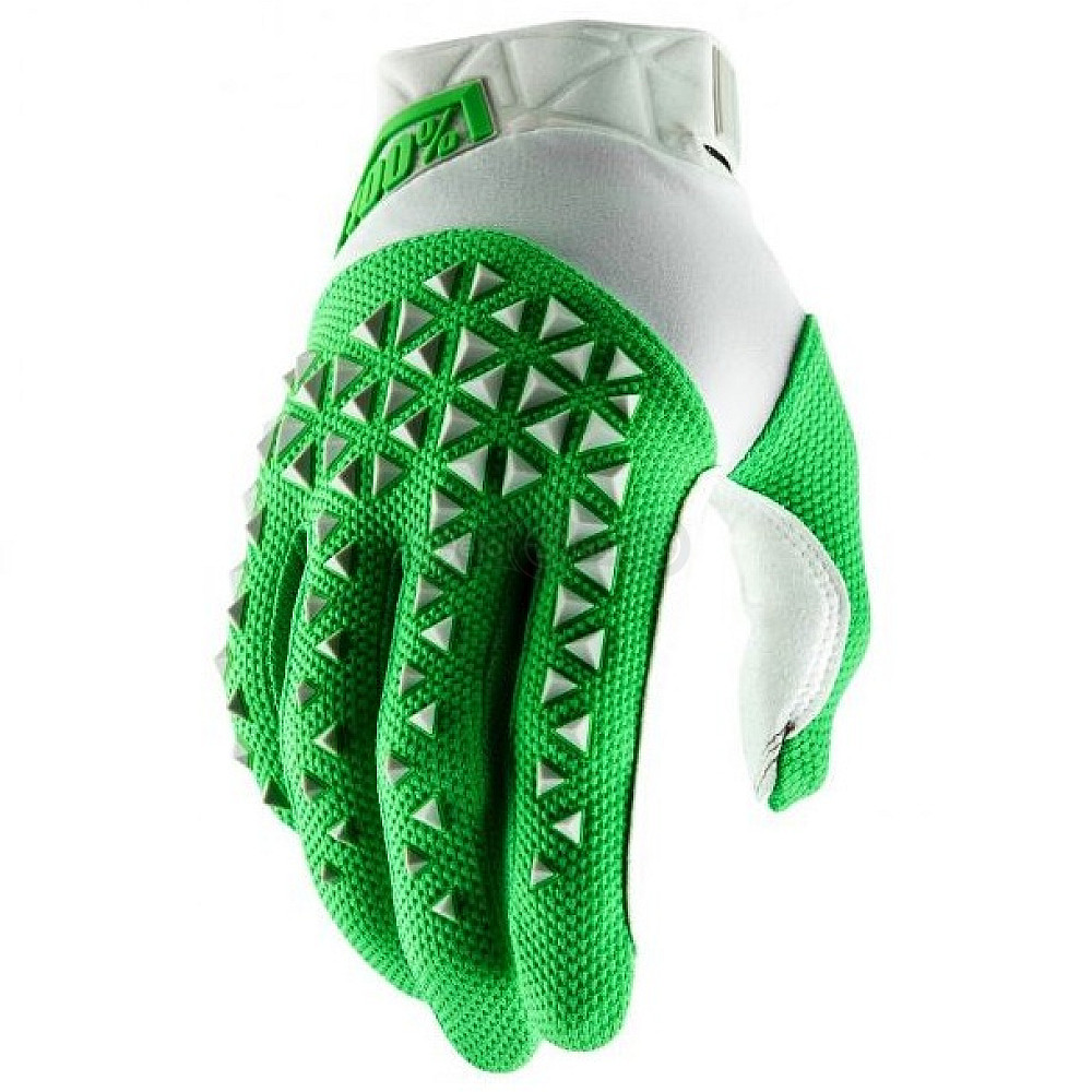 Вело перчатки Ride 100% AIRMATIC Glove Silver Fluo Lime размер M
