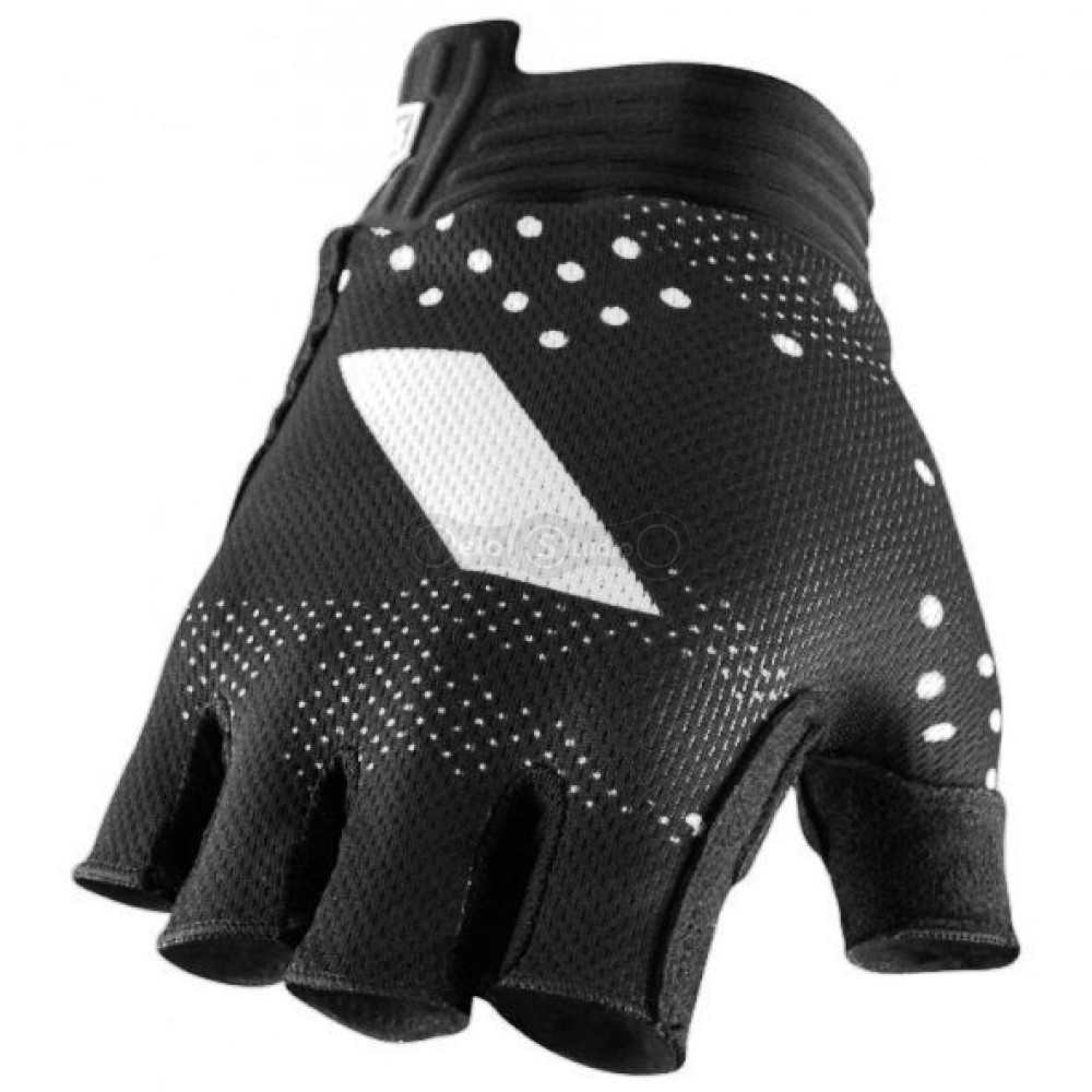 Вело перчатки Ride 100% Exceeda Gel Short Finger Black White размер M