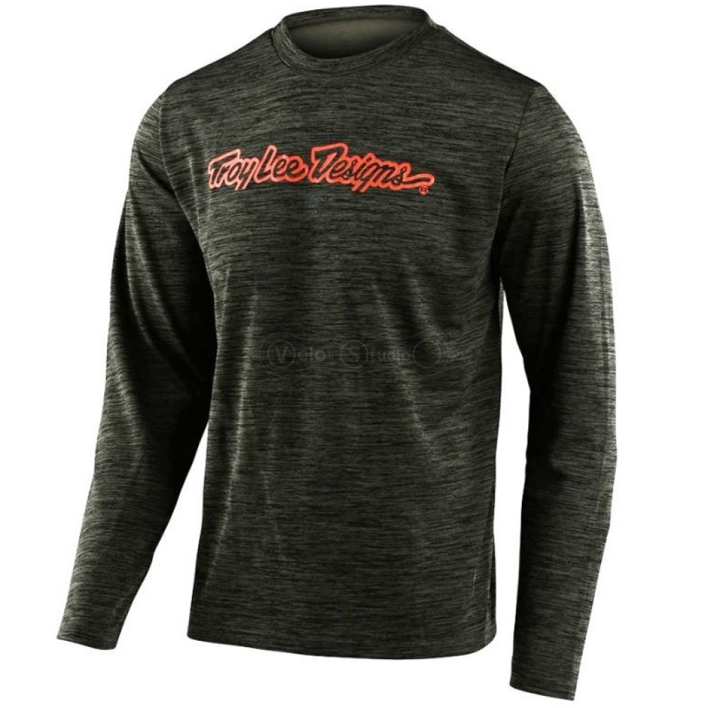 Джерси Troy Lee Designs (TLD) Flowline Signature Heather Green Tangerine