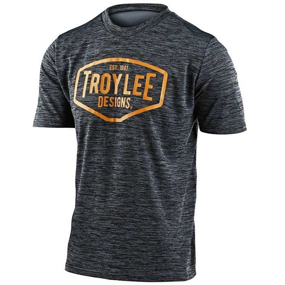 Джерси Troy Lee Designs (TLD) Flowline S/S Station Heather Black Yellow размер M