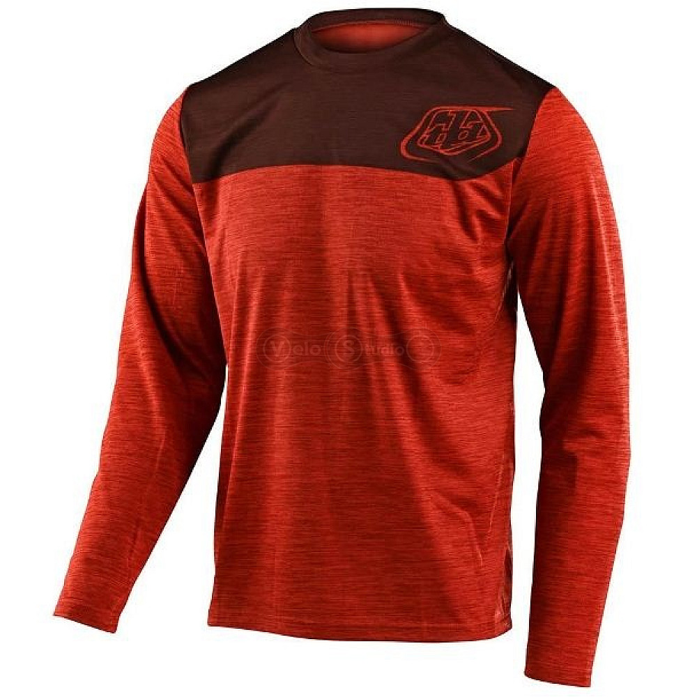 Джерси Troy Lee Designs (TLD) Flowline L/S Shield Heather Tangerine