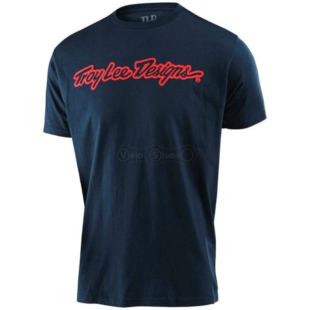 Футболка Troy Lee Designs (TLD) Signature Block Camo Tee Navy размер L