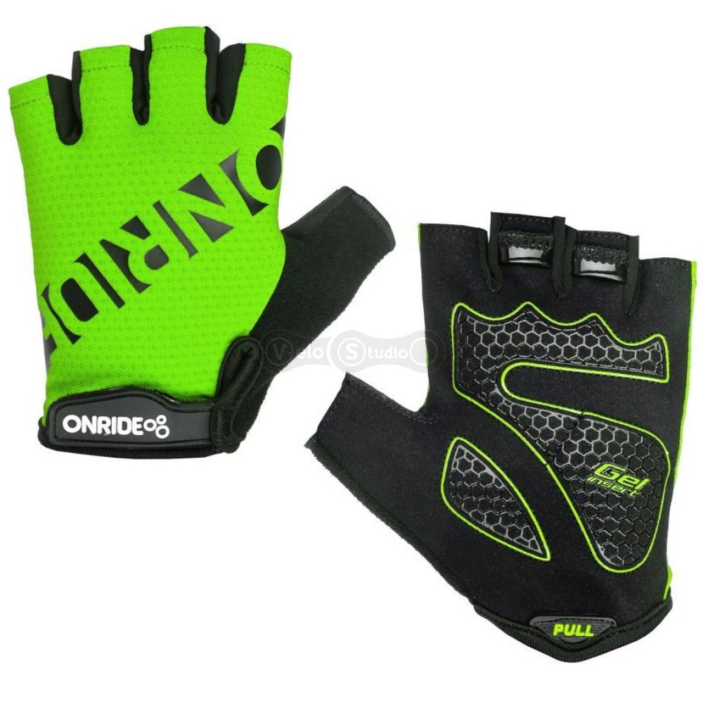 Вело перчатки ONRIDE Hold 20 зелёные с гелем размер S